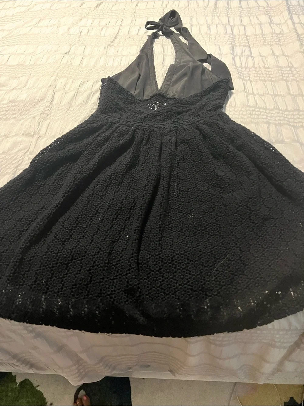 Free People Black Backless Halter Lace Dress - Picture 2 of 4